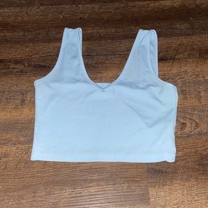 Blue crop top